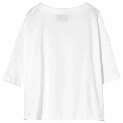 Finger in the nose T-shirt Oversized Crop Coton Bio | Blanc Best
