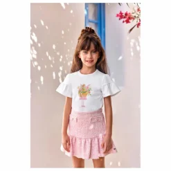 Enfant Tartine et Chocolat T-shirt Perles Bouquet de Fleurs |