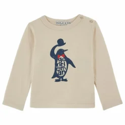 Emile et Ida T-shirt Pingouin | Ecru