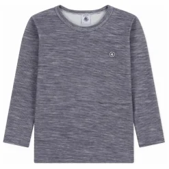 Hot Petit Bateau T-shirt Rayé Laine | Bleu marine