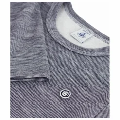 Hot Petit Bateau T-shirt Rayé Laine | Bleu marine