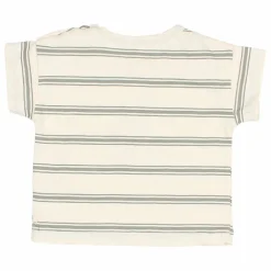 Clearance Búho T-shirt Rayures Bébé Coton Bio | Vert céladon