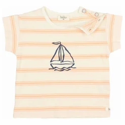 Búho T-shirt Rayures Bébé Coton Bio | Abricot Outlet