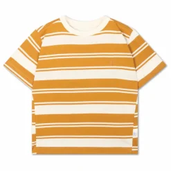 Discount Repose AMS T-shirt Rayures Coton Bio | Ocre