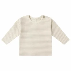 Outlet Quincy Mae T-shirt Rayures Maille Bio | Grège