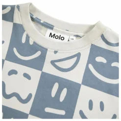 Molo T-shirt Riley Mood Squares Coton Bio | Bleu Clearance