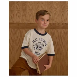 Rylee + Cru T-shirt Ringer Tigers Mini | Ivoire Online