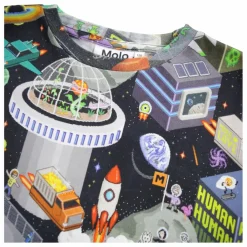 Enfant Molo T-shirt Rodney Pixel Space Coton Bio |