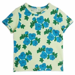 Mini Rodini T-shirt Rose Coton Bio | Vert pistache