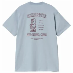 Carhartt WIP T-shirt Sandwish Coton Bio | Bleu pâle Sale