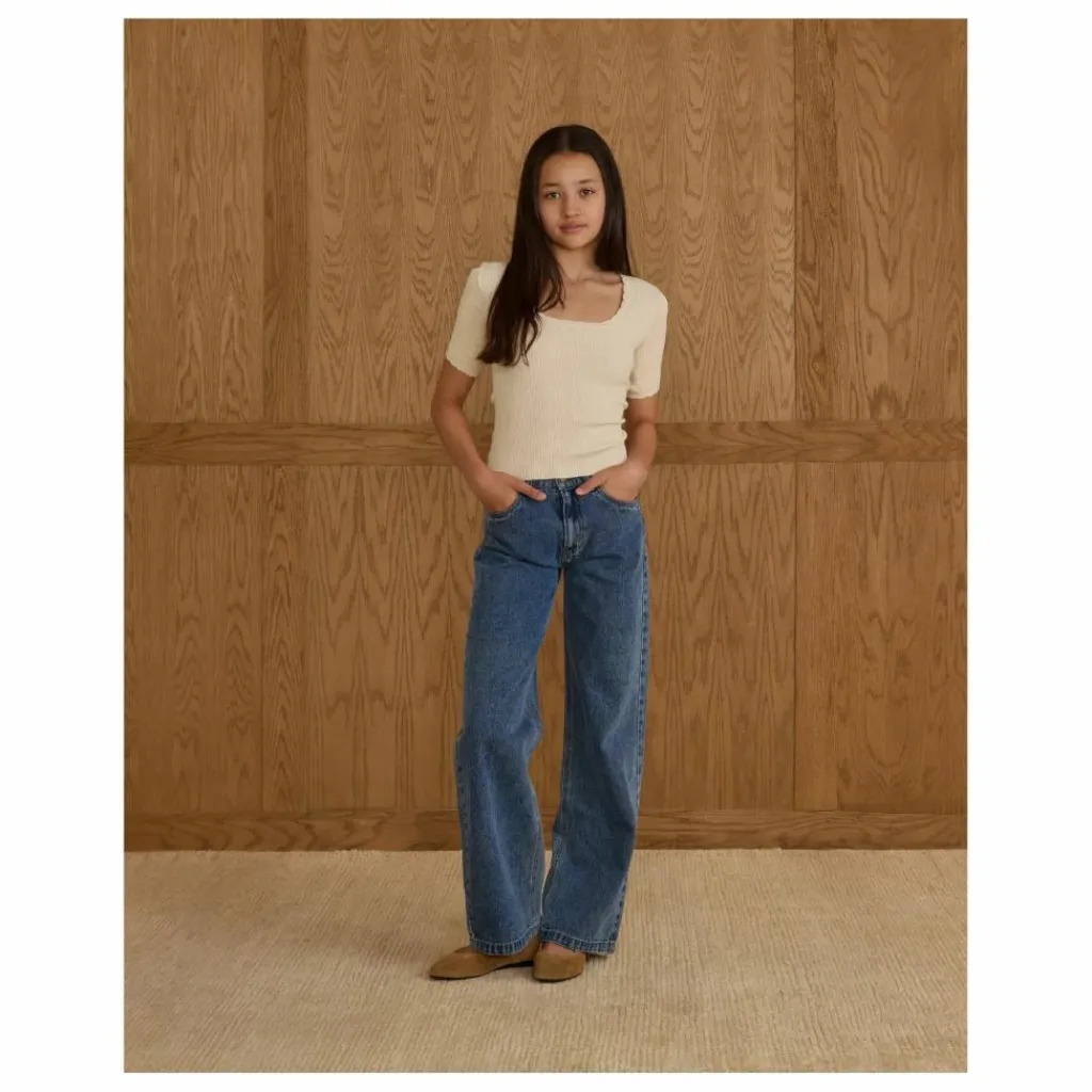 Discount Rylee + Cru T-shirt Scallop | Ecru