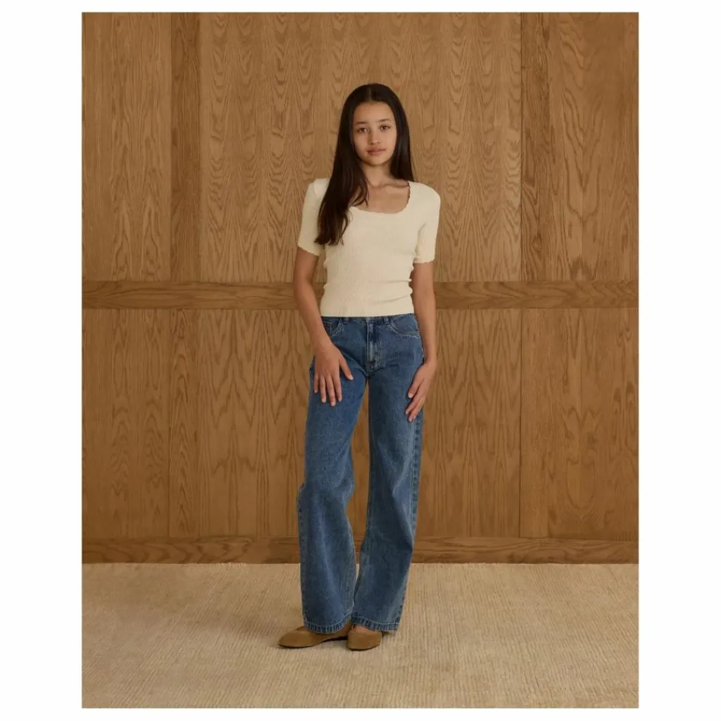 Discount Rylee + Cru T-shirt Scallop | Ecru