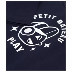 Petit Bateau T-shirt Sérigraphié | Bleu nuit Outlet