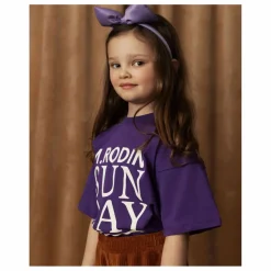 Mini Rodini T-Shirt Sunday Coton Bio | Violet Discount