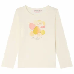 Discount Bonpoint T-shirt Tidjiane Poires Jersey Coton Bio | Ivoire