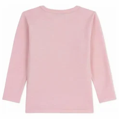 Petit Bateau T-shirt Uni Logo Laine | Rose Discount