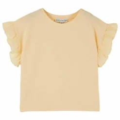Emile et Ida T-Shirt Volant Eponge | Jaune pâle Outlet