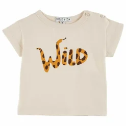 Clearance Emile et Ida T-Shirt Wild Coton Bio | Crème