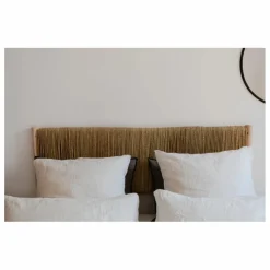 Cosydar Tête de lit en bois brut et palme