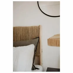 Cosydar Tête de lit en bois brut et palme