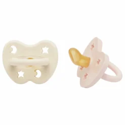 New Hevea Tétine physiologique en caoutchouc naturel - Set de 2 | Blanc