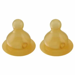 Hevea Tétines en caoutchouc débit lent - Lot de 2