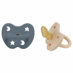 New Hevea Tétines physiologiques en caoutchouc naturel - Lot de 2 | Océan