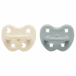 Sale Hevea Tétines physiologiques en caoutchouc naturel - Lot de 2 | Gris clair