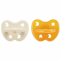 Hevea Tétines rondes en caoutchouc - Lot de 2 Naturel Online
