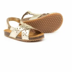 Pèpè Two Con Me - Sandales Croisées Perforées | Doré Online