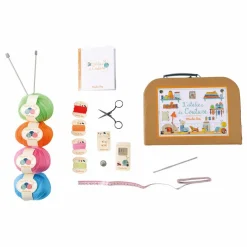 Moulin Roty Loisirs Créatifs|Valise couture - Set de 21 accessoires |