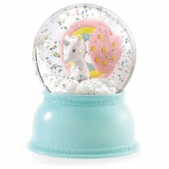 New Djeco Veilleuse Boule à neige Licorne Multicolore