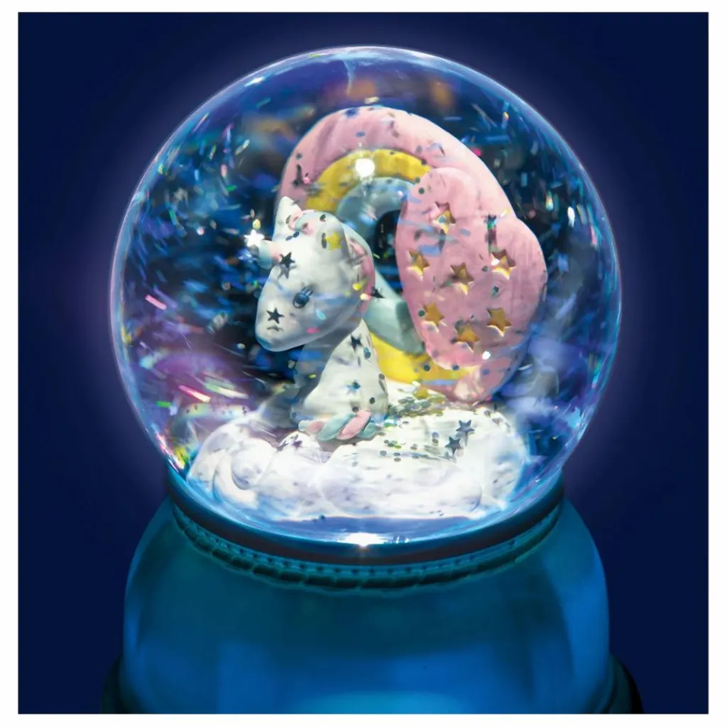 New Djeco Veilleuse Boule à neige Licorne Multicolore