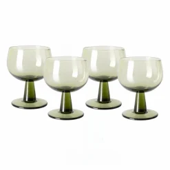 HKliving Art De La Table|Verre à pied The emeralds - Set de 4 |