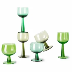 HKliving Verre à vin The emeralds - Set de 4 |