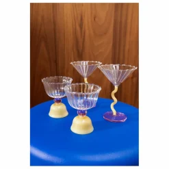 Clearance &Klevering Verres à pieds tulip - Set de 2 | Jaune