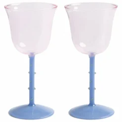 Hot &Klevering Verres à vin Dot - Set de 2 | Rose