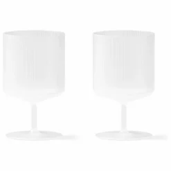 Ferm Living Verres à vin Ripple - Set de 2 |