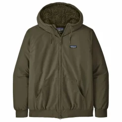 New Patagonia Veste à Capuche Isthmus Fibres Recyclées | Vert kaki
