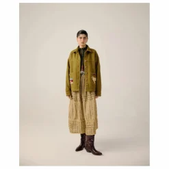 CORD Veste Ava Crountryside Brodée Laine | Vert olive Discount