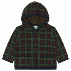 Clearance FUB Veste Carreaux Laine de Mérinos Bébé | Vert