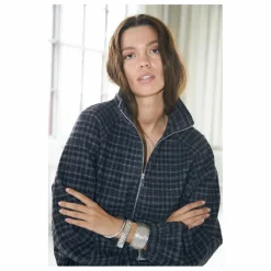 Lollys Laundry Veste Carreaux Mae | Bleu nuit Discount