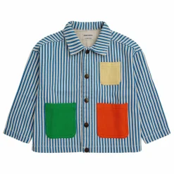 Enfant Bobo Choses Veste Denim Rayée Color Block |