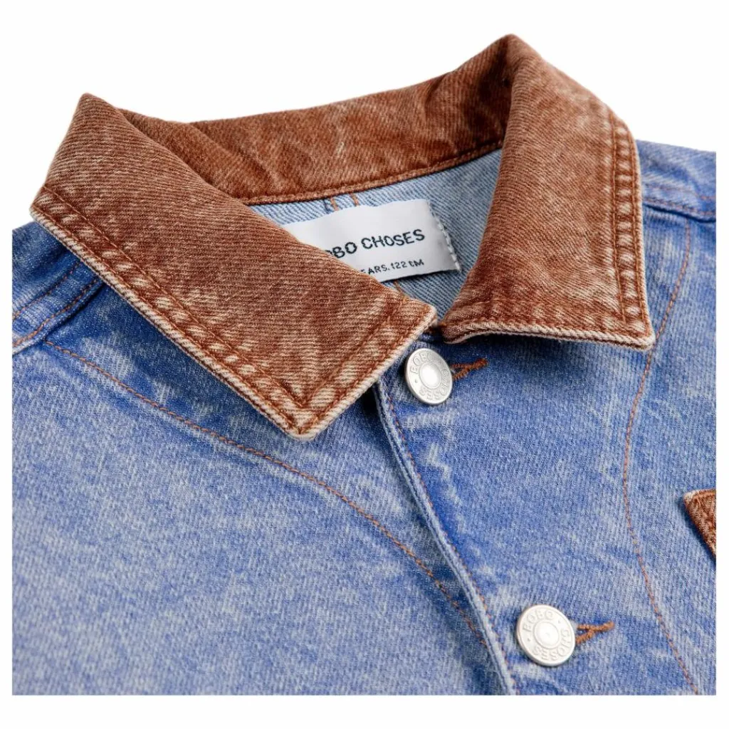Outlet Bobo Choses Veste en Jean Colorblock Coton Bio | Bleu