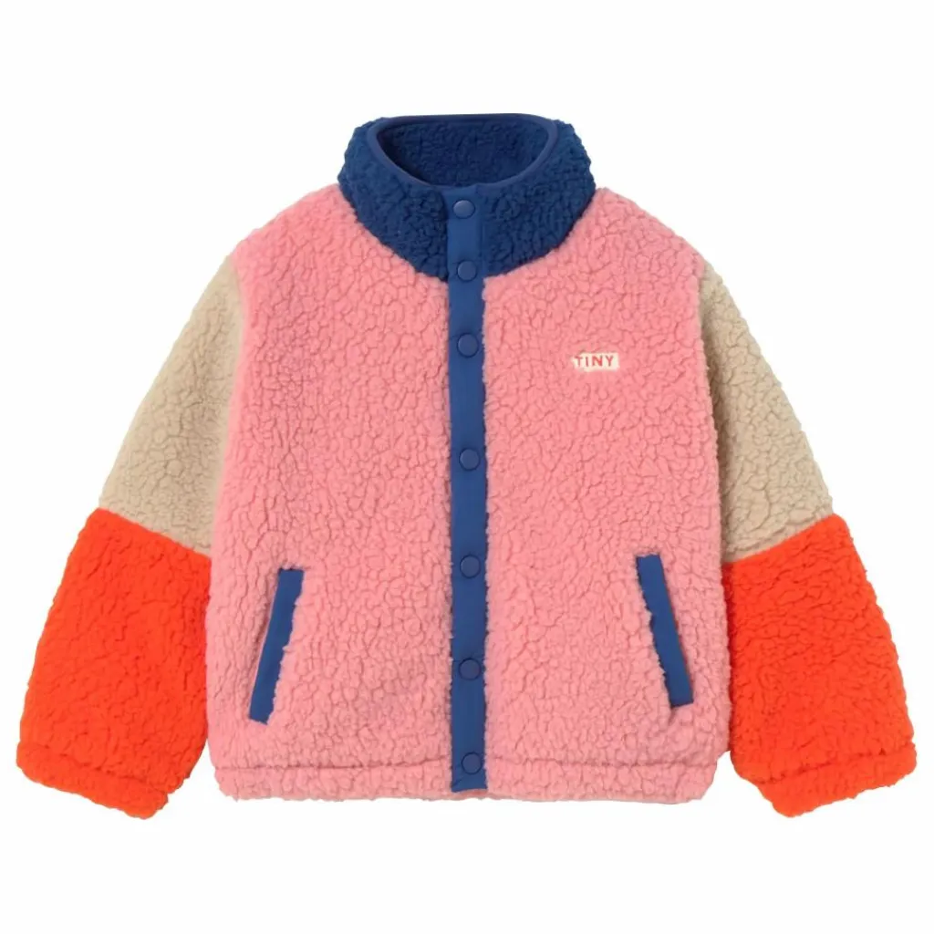 Enfant Tinycottons Veste Façon Sherpa Colorblock |