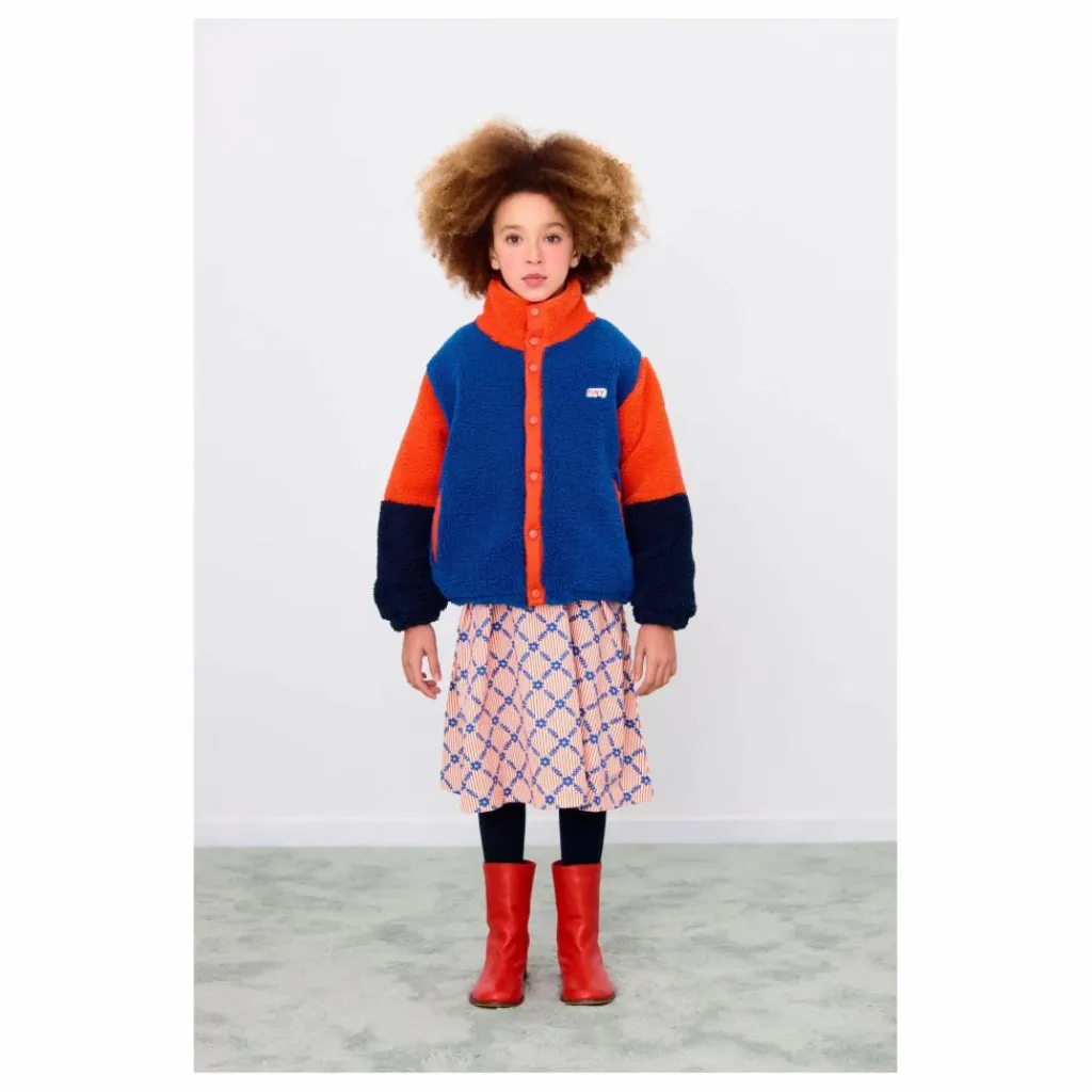 Enfant Tinycottons Veste Façon Sherpa Colorblock |