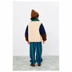 Tinycottons Veste Façon Sherpa Colorblock | Beige