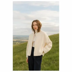 Femme Sacrécoeur Veste Jay Bouclette Laine Vierge |