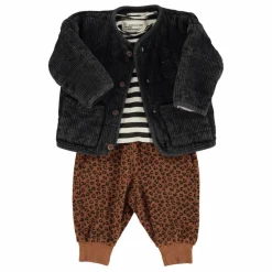 Piupiuchick Veste Matelassée Côtelée Coton Bio | Noir Online