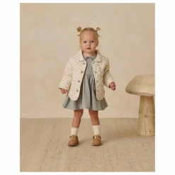 Enfant Quincy Mae Veste Matelassée Fleurie Gaze de Coton Bio |
